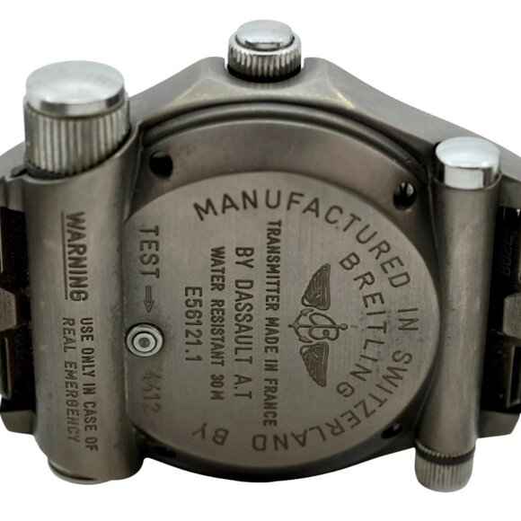 Breitling 43mm Men's Emergency Rare Yellow Dial Titanium Watch- Ref: E56121.1! - Picture 8 of 11